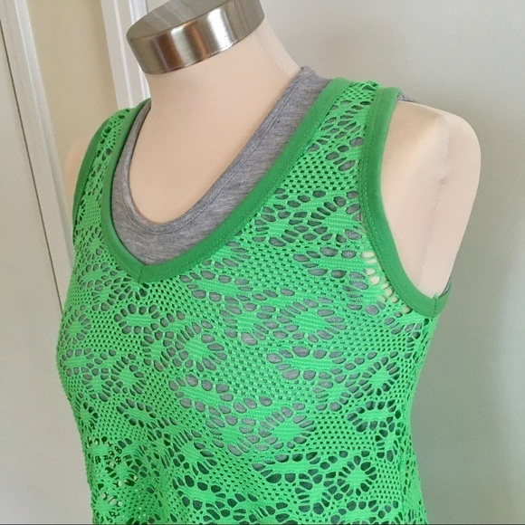 HOTS-Wing Neon Green Swimsuit Coverup Dress - Picture 4 of 7